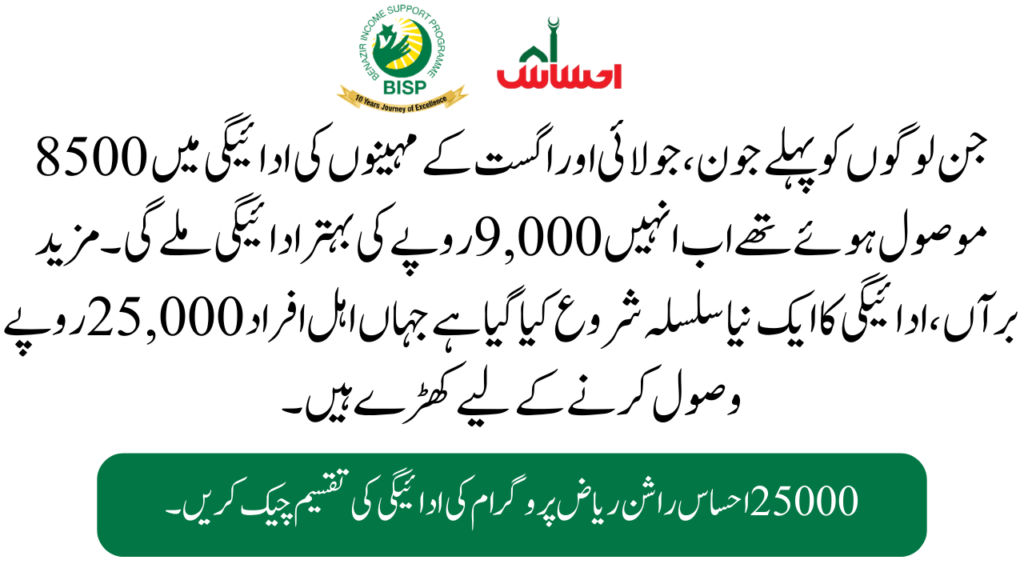 Ehsaas Rashan Riayat Program Qist Update