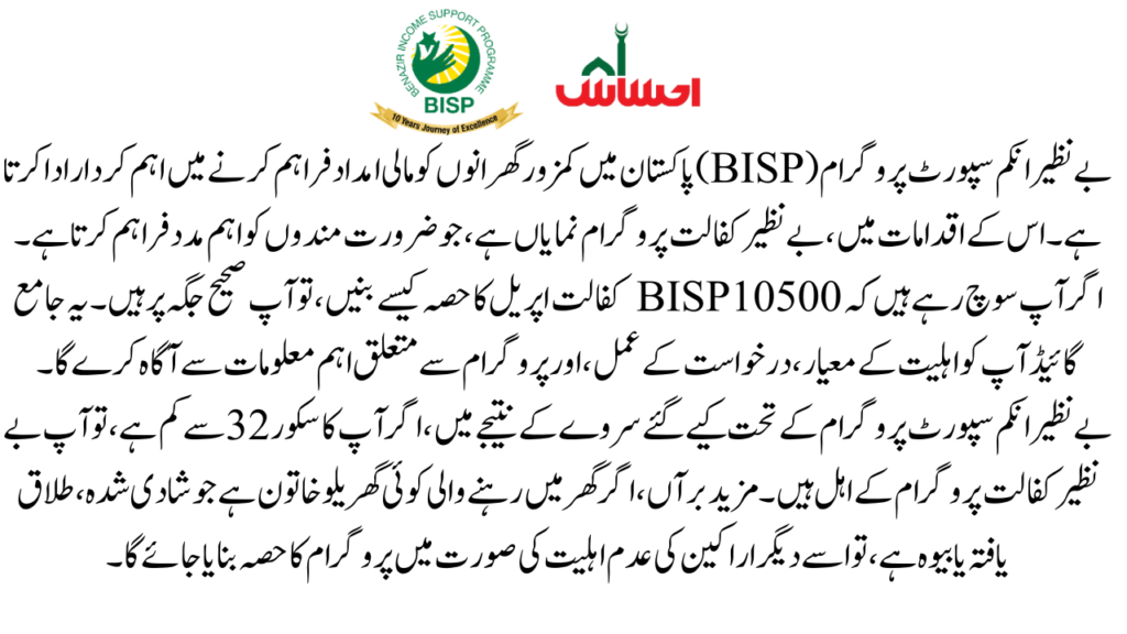 Application Process for 10500 BISP Kafaalat April